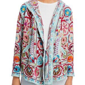 Johnny Was Open Front Hoodie - Embroidered